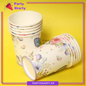 Butterfly Theme Paper Cups Pack of 10 for Butterfly Theme Party Decoration